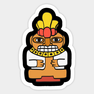 Aztec Statue South American Figure Indian Sticker